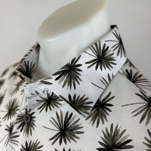 Bugatchi Palm Tree Design Shirt Size Small - Picture 1 of 8